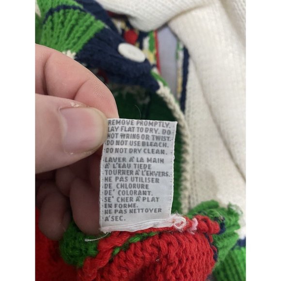 Vintage Marisa Christina Women’s Hand Knitted Sweater women golfer multi small - Picture 7 of 11